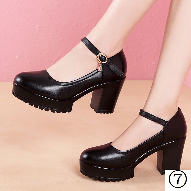 Giày Cao Gót Đế Dày Chống Thấm Nước Thời Trang Cho Phụ Nữ Trung Niên