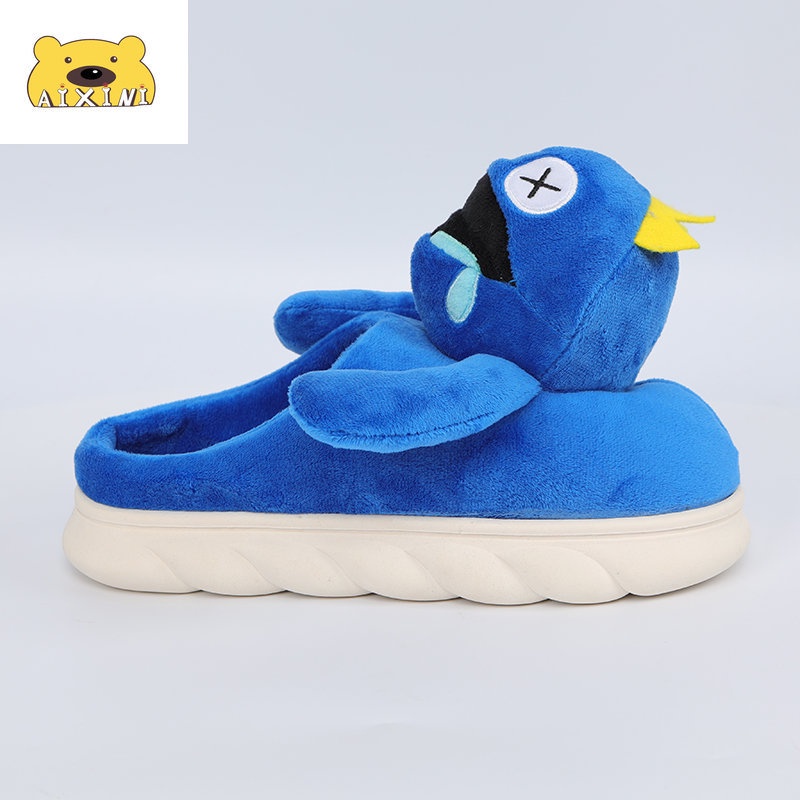 ROBLOX Còn Hàng! Dép Đi Trong Nhà Bằng Nhựa Đế Nhựa Phối Lông Họa Tiết Cầu Vồng Size 36-41