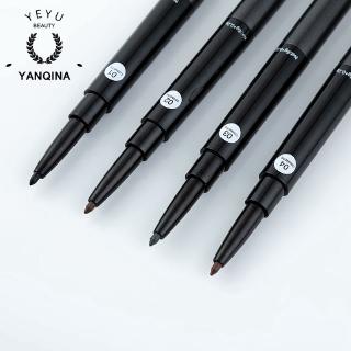 YANQINA Eyeliner Lasting Waterproof Non Staining Double-Head Rotating Four Color Eyebrow Pencil Eyeliner