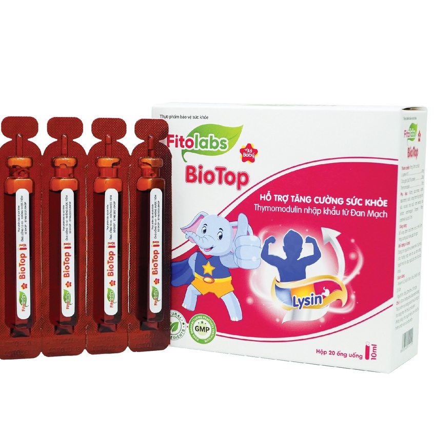 Siro Fitolabs Biotop tăng đề kháng tăng miễn dịch bé ăn ngon hấp thu dưỡng chất.Hộp 20 ống suckhoechomoinha