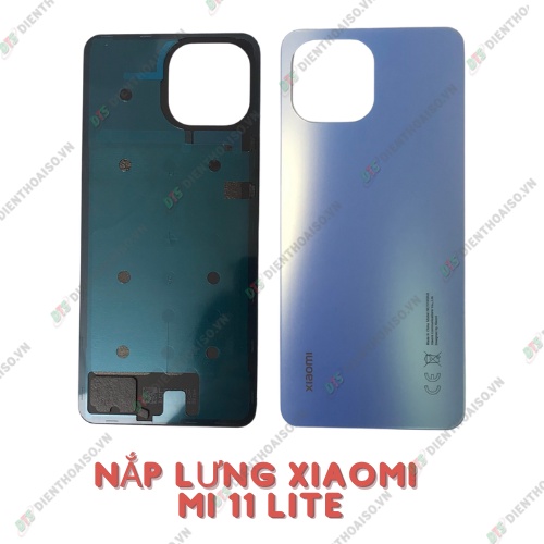 Nắp lưng xiaomi mi 11 lite hồng, xanh lá, xanh dương, vàng, đen