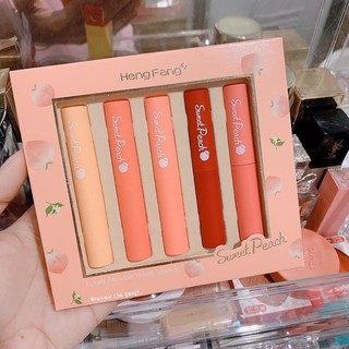 Set 5 Son Thỏi Sweet Peach Heng Fang