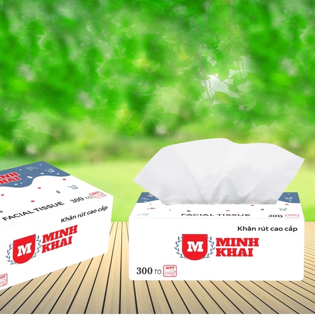 Giấy ăn MINH KHAI thùng 30 gói, 3 lớp/tờ dai,dày dặn/giấy gấu trúc