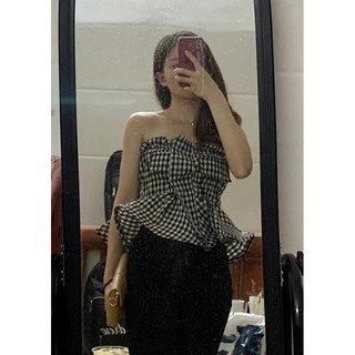 (SẴN) Áo quây kẻ sexy