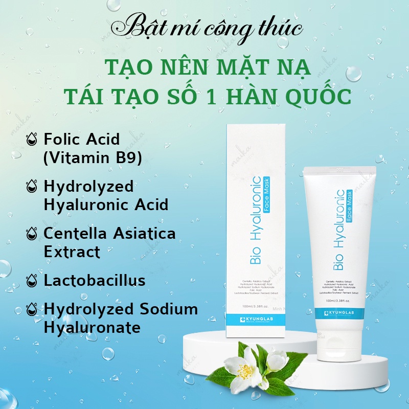 Mặt nạ cấp ẩm, làm dịu da, ngừa lão hóa KYUNG LAB VITAMIN B9 BIO HYALURONIC FACE MASK 100ml | BigBuy360 - bigbuy360.vn
