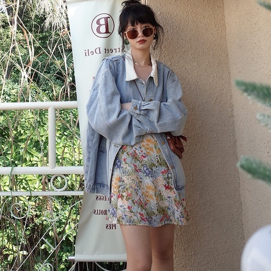 Đầm voan hai dây ZHELIHANGFEI họa tiết hoa thời trang xinh xắn cho nữ