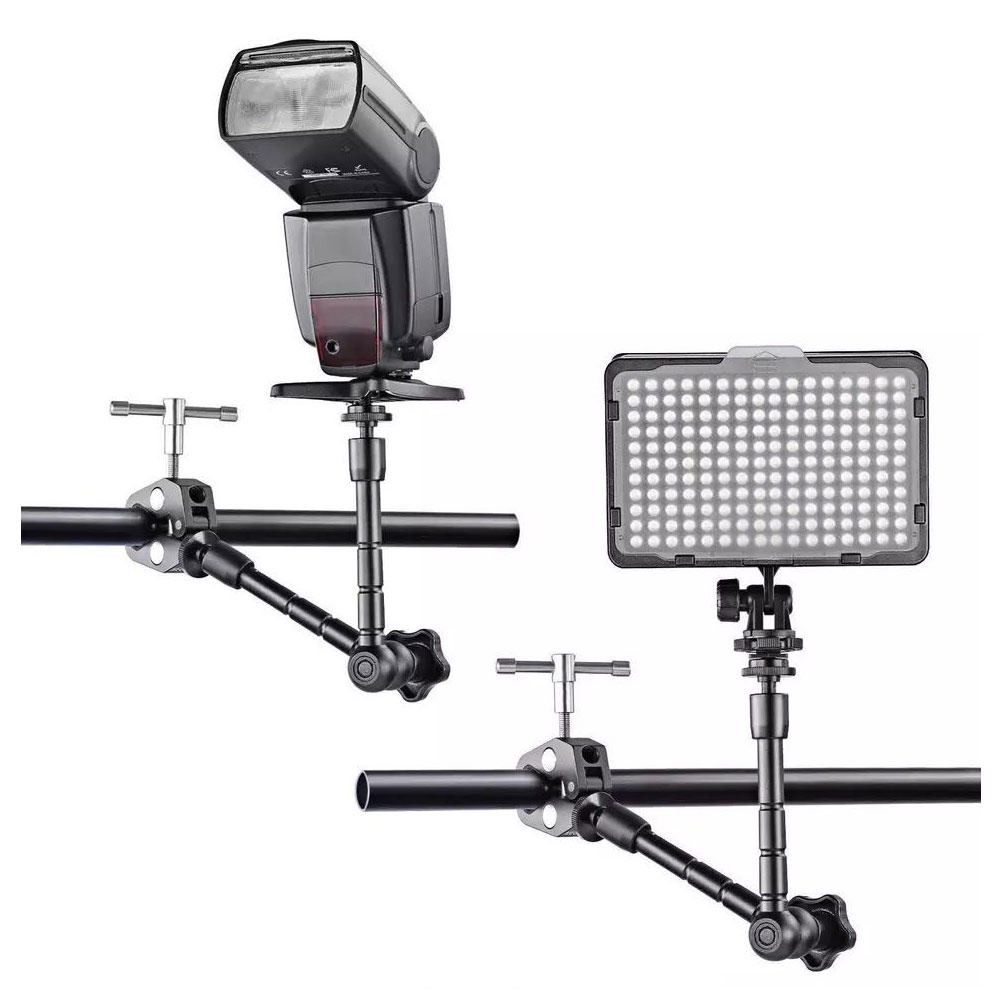 Cánh Tay Ma Sát Điều Chỉnh Được 11 Inch + Kẹp Siêu Cho Đèn LED / Màn Hình LCD / Đèn Flash / Máy Ảnh