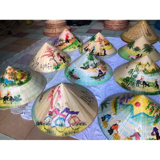 Nón lá vẽ tay ( đường kính D=42cm)