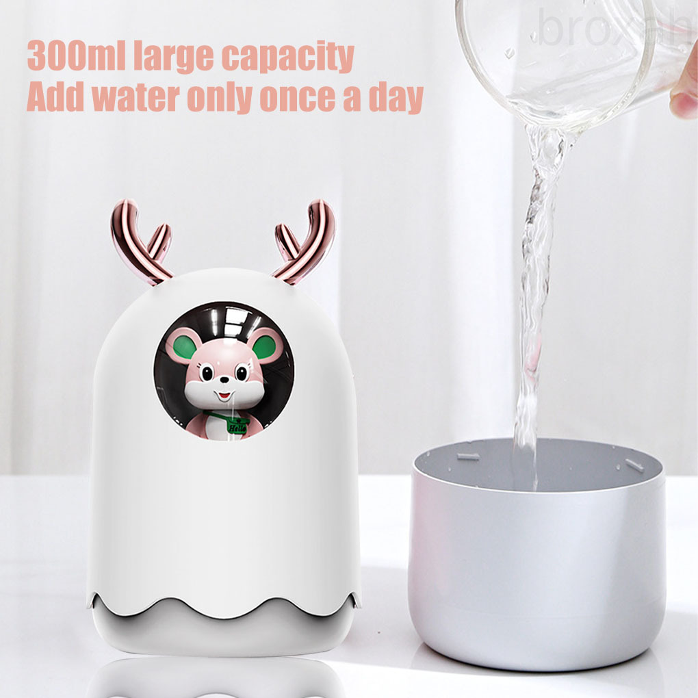 Máy Phun Sương Làm Ẩm Không Khí 300ml Có Đèn Led