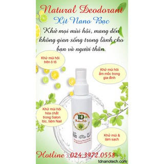 Xịt Nano Bạc khử mùi hôi ẩm mốc Natural Deodorant