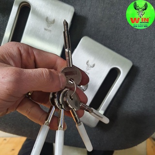 Khóa cửa lùa kính inox sus 304# 5 chìa