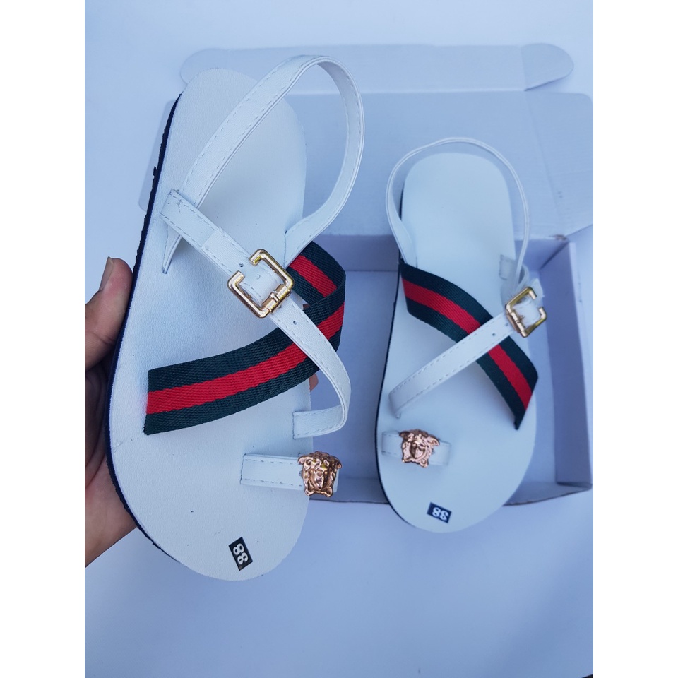 sandal đồng nai xăng đan nữ ( đế trắng quai trắng phối dù ) size từ 34 đến 42 nữ