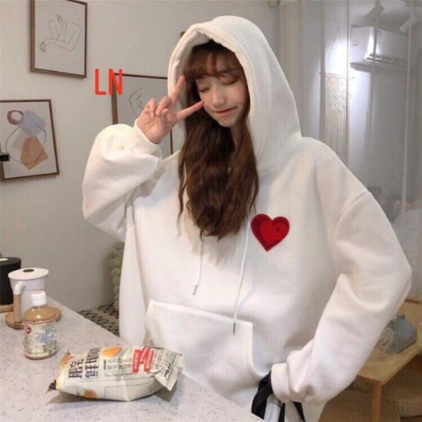 CHUYÊN SỈ Áo hodie tim đỏ ép nổi DAB875 MK