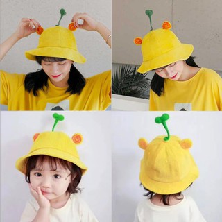 Mũ bucket mầm cây tai hình xoẵn ốc có cả size người lớn và trẻ còn đủ mầu