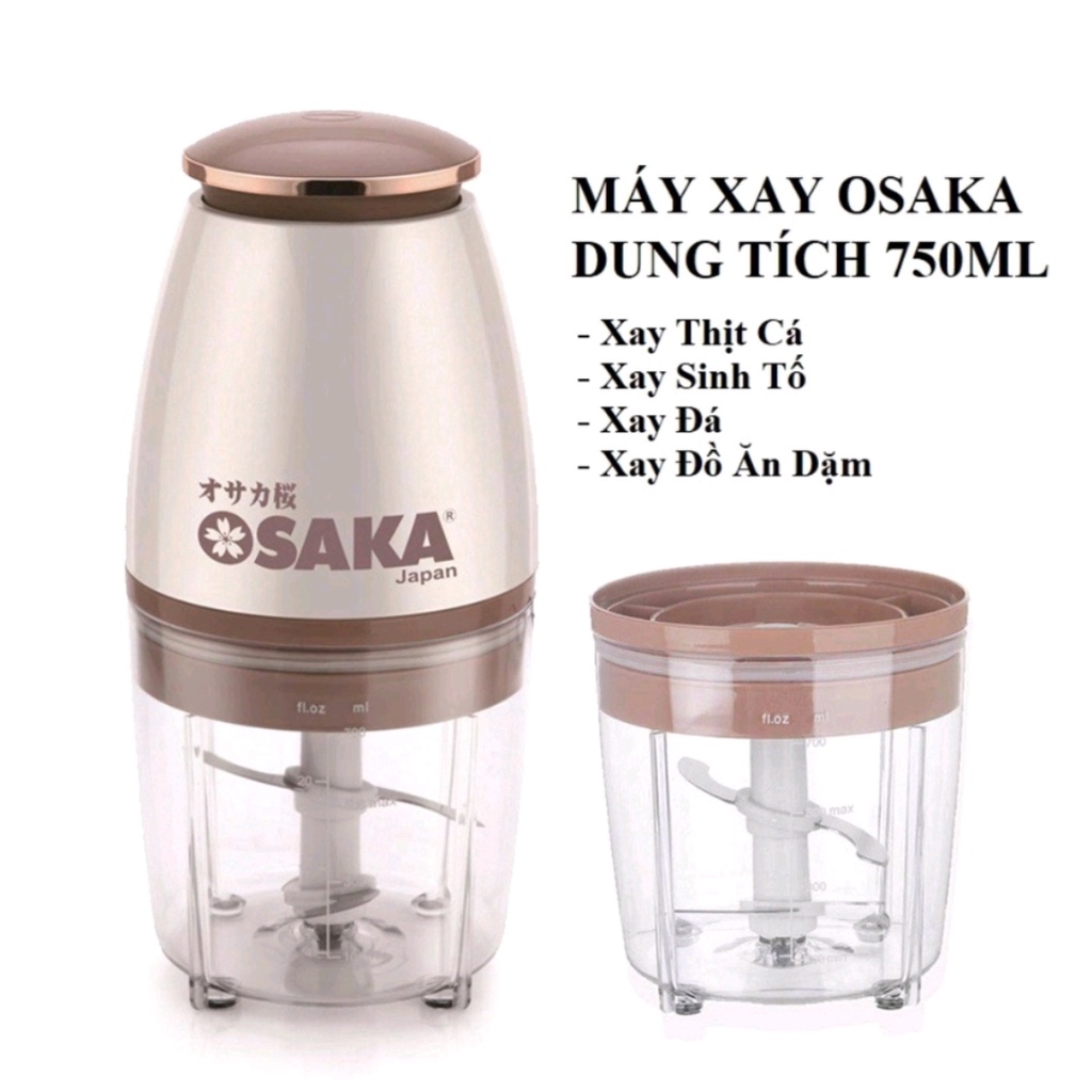 Máy Xay Osaka Nhật Đa Năng Nắp Đồng Cối 750ml - Cối Xay Osaka Bán chạy Nhất 2021