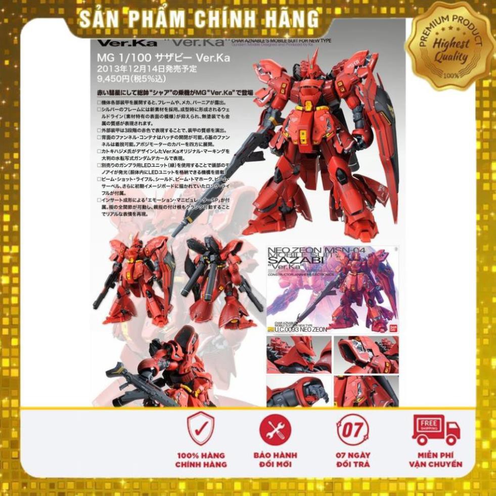 Đồ chơi trẻ em - Mô hình lắp ráp Gundam Bandai MG Sazabi Ver Ka Msn-04 Char Counter Attack Gundam UC Tỷ lệ 1/100 Nhật