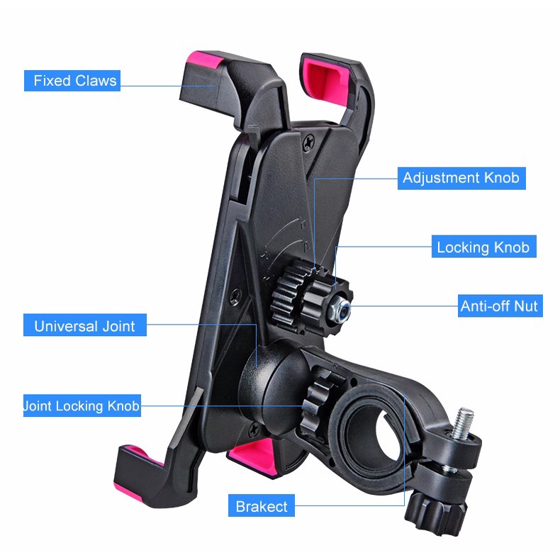 Giá Đỡ Điện Thoại Trên Xe Đạp Rockbros 3.5''-6.5'' 360 ° Giá Đỡ Điện Thoại Gắn Ghi Đông Xe Đạp Tiện Dụng