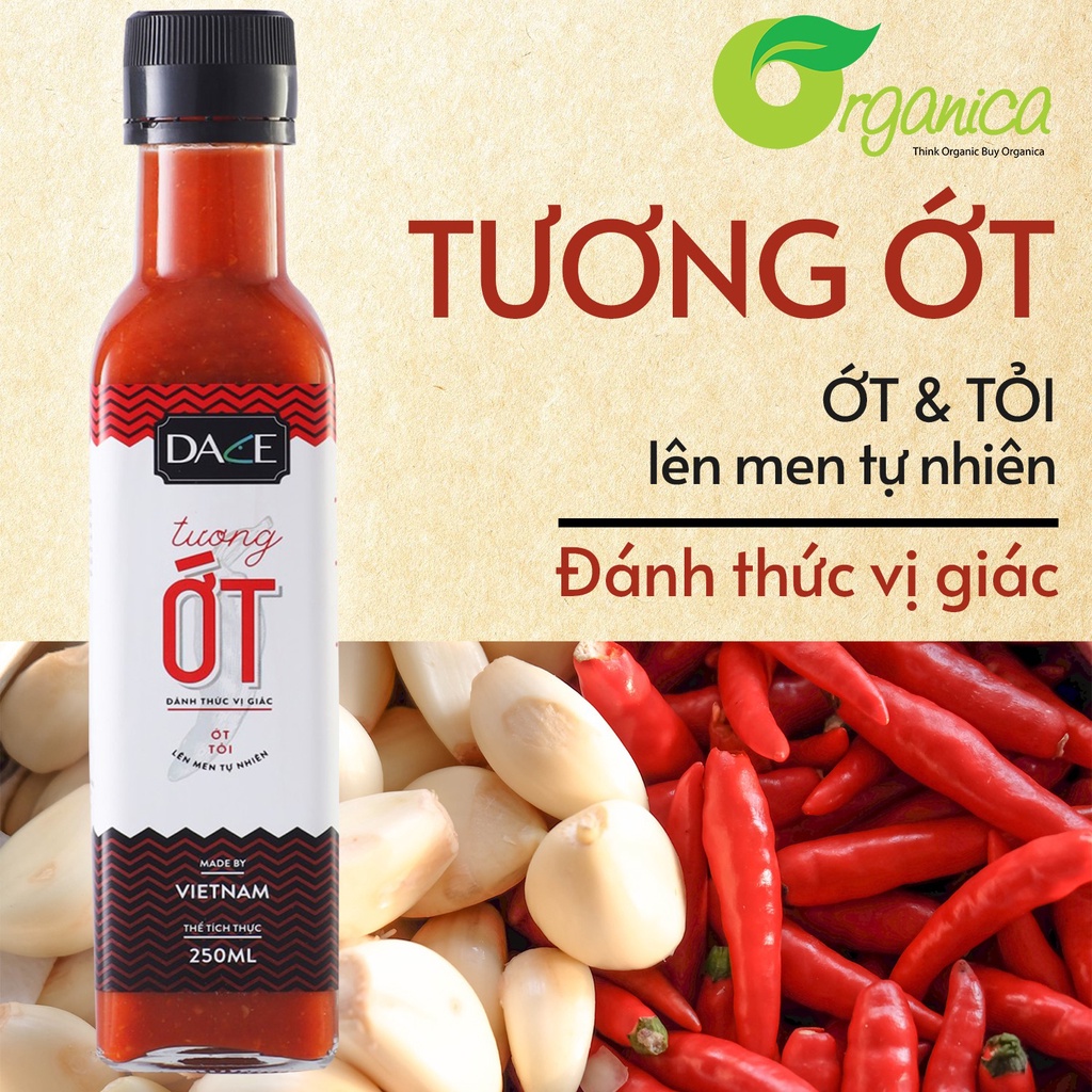Tương Ớt Lên Men Tự Nhiên DACE (Ớt Trồng Theo Tiêu Chuẩn Hữu Cơ) Chai Thủy Tinh 250ml