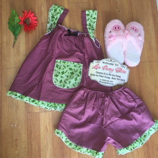 set bộ kate lụa túi hoa