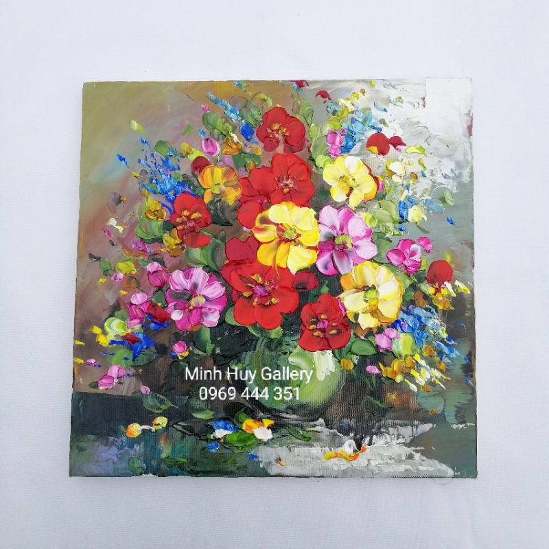 _TRANH SƠN DẦU BÌNH HOA  - Tranh Minh Huy