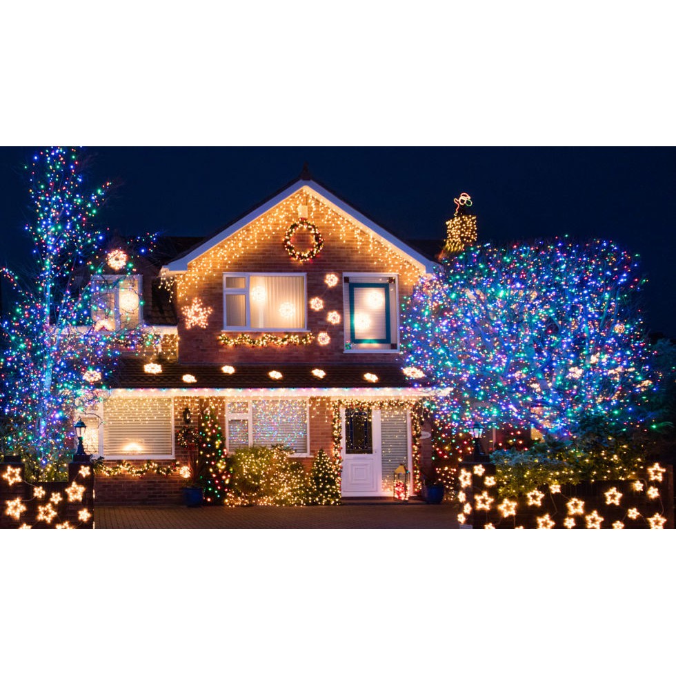Đèn LED trang trí bóng kim màu vàng ấm có nhấp nháy dài 5m