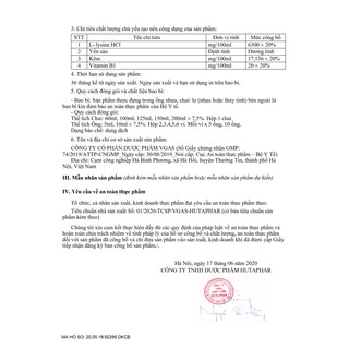 Siro yến sào HUTA vị YẾN đặc trưng - Chứa 4 loại enzym tiêu hoá - Giảm trớ, nôn, giúp bé ăn ngon ngủ ngon 20 ống
