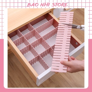 Bộ 4 thanh chia ngăn kéo tủ thông minh bằng nhựa, thanh chia ngăn tủ 88303 Bảo Nhi Store88