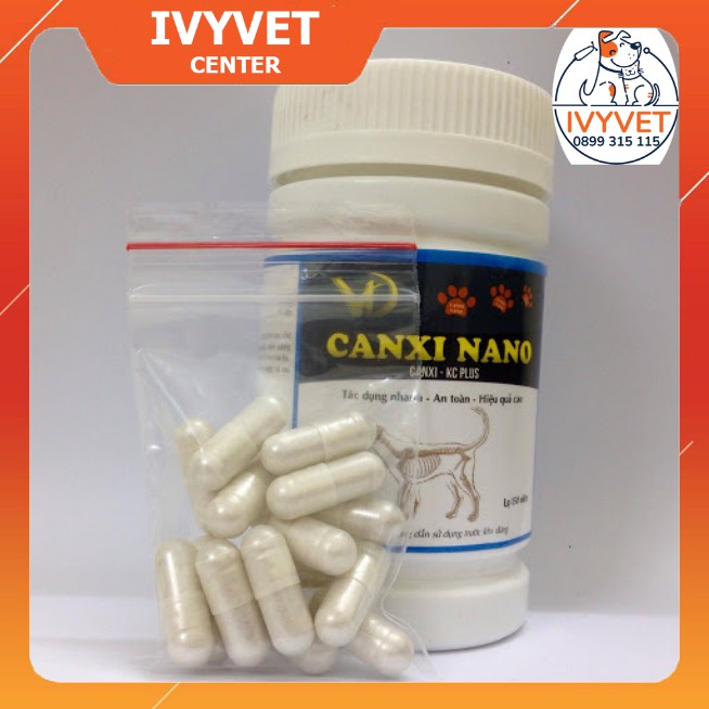 Thức ăn cho chó mèo - Canxi nano cho chó mèo 150v/hộp