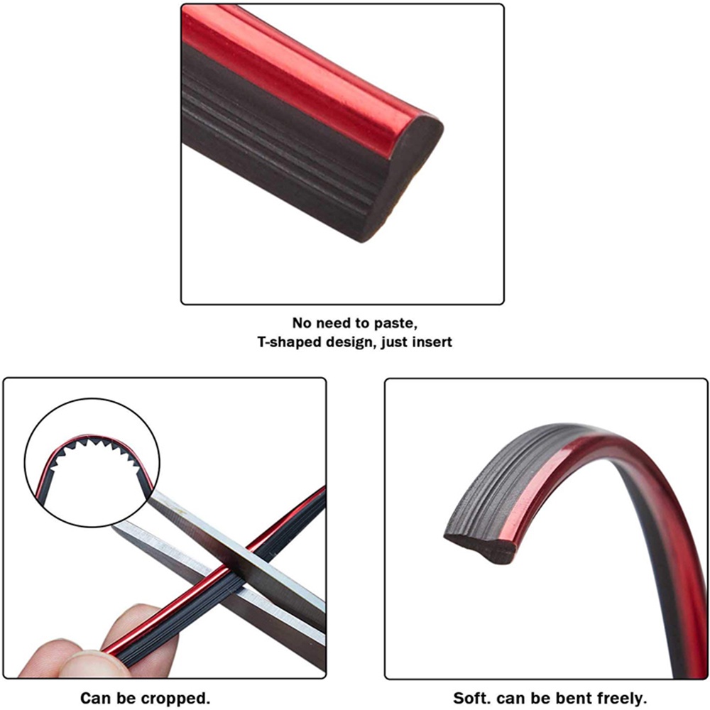 Cuộn Dây Dán Viền Cửa Xe Hơi 5M Trang Trí Nội Thất DIY