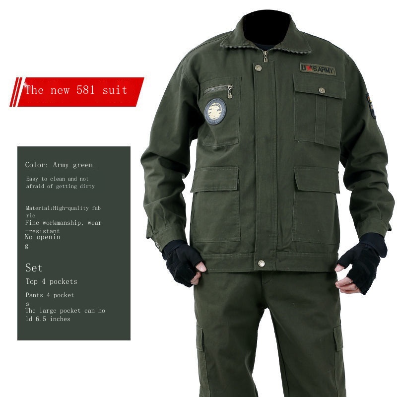 Bộ Đồ Lao Động Dày Dặn Chống Bỏng Thời Trang Xuân Thu Cho Nam