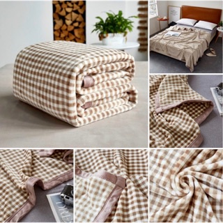 Chăn Hè Cotton Đũi Kẻ Muji hàng xuất nhật,chăn cotton kẻ sọc-- giao màu ngẫu nhiên