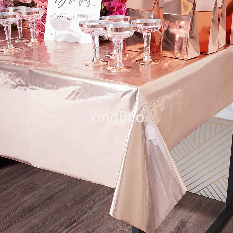Khăn Trải Bàn Lá Vàng Hồng Lấp Lánh 274 * 137cm / 270 * 100cm