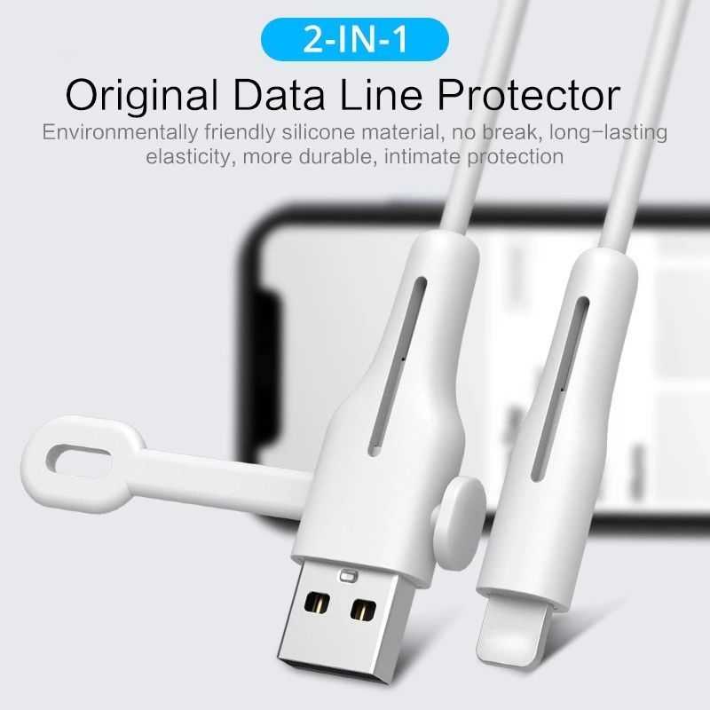 Phụ KiệN BọC Silicone BảO Vệ Dây CáP SạC USB 2 Trong 1 Cho Apple Iphone