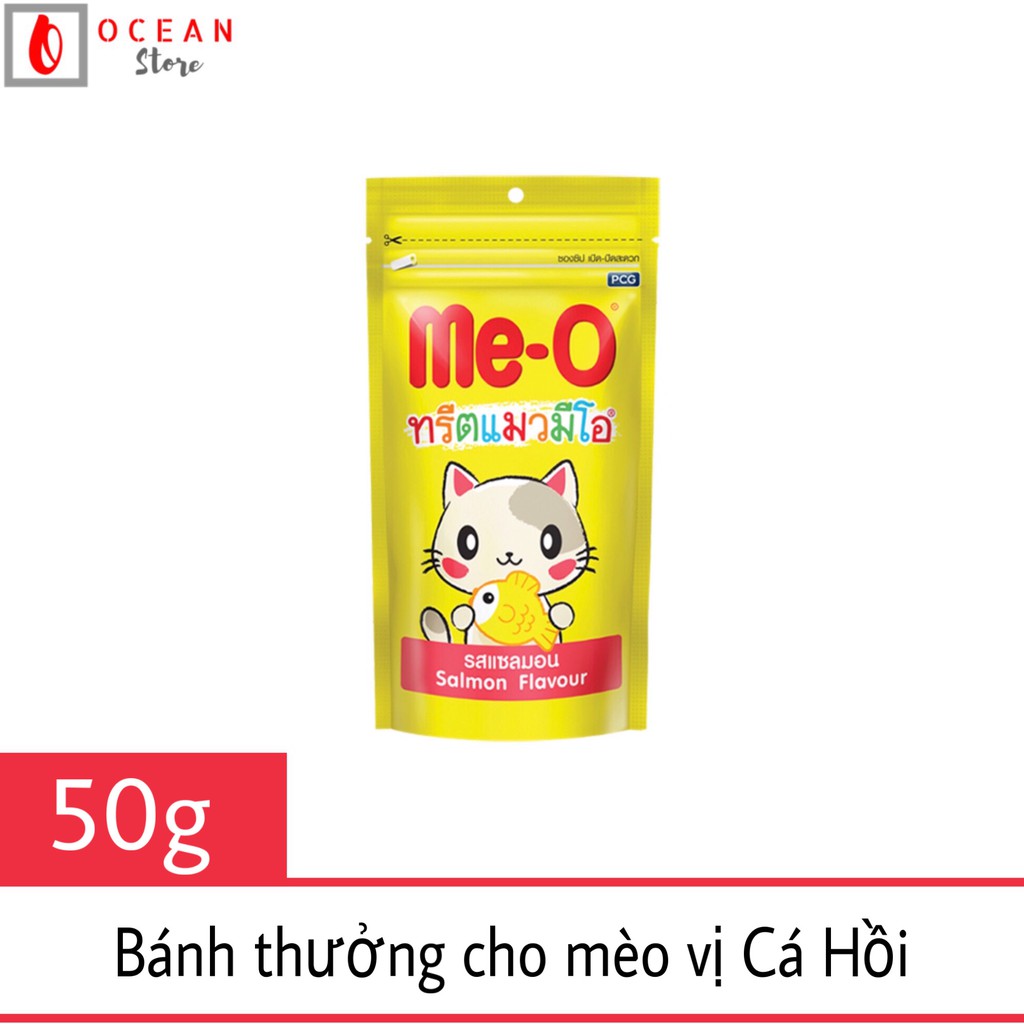 Bánh thưởng cho mèo Me-o hương vị cá hồi - Gói 50g