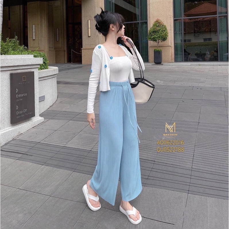 SÉT ÁO LEN CẶP HOA NỔI ĐIỆU ĐÀ QUẢNG CHÂU MS16552