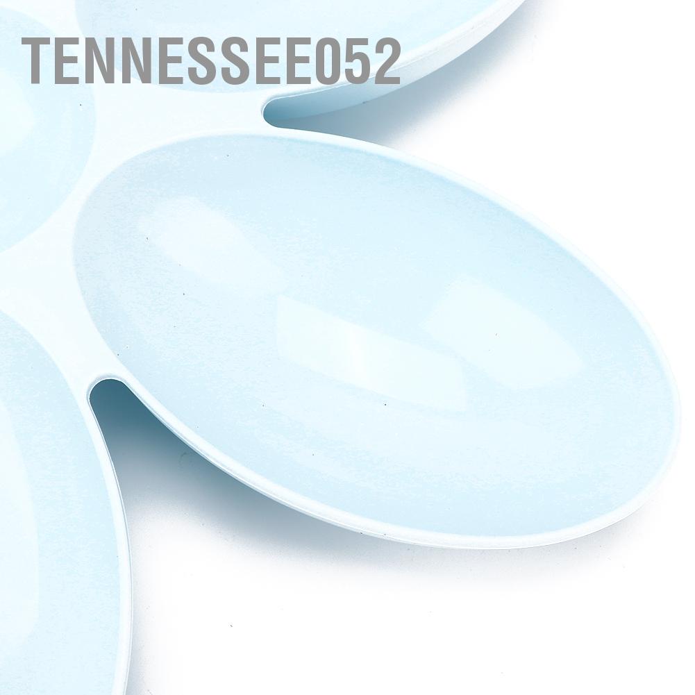 Khay đựng thức ăn 6 ngăn chia đều cho chó cưng/ mèo cưng kiểu hoa bằng PP