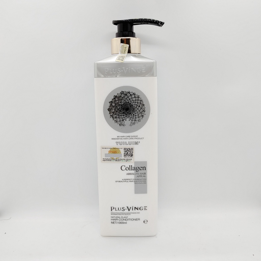 Cặp Dầu Gội Xả Collagen Vinge 1000ML| Ngăn Rụng Tóc,Giảm Rụng Tóc,Phục Hồi Tóc Hư Tổn | Hàng Chính Hãng Ý