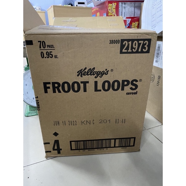 [HÀNG MỸ] Bánh ăn sáng Cereal Kellogg Fruit Loop 27gr.