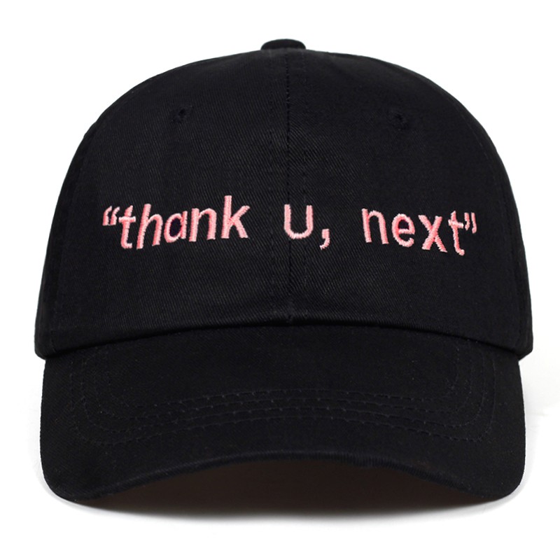 Mới Mũ Lưỡi Trai Thêu Chữ Thank U /next Ariana Grande Thời Trang Unisex