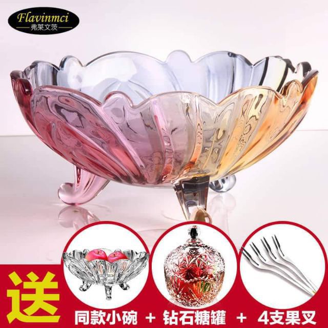 Khay đựng hoa quả thuỷ tinh cao cấp