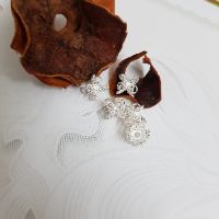 Charm bạc ốp đôi hoa 5 cánh 7mm