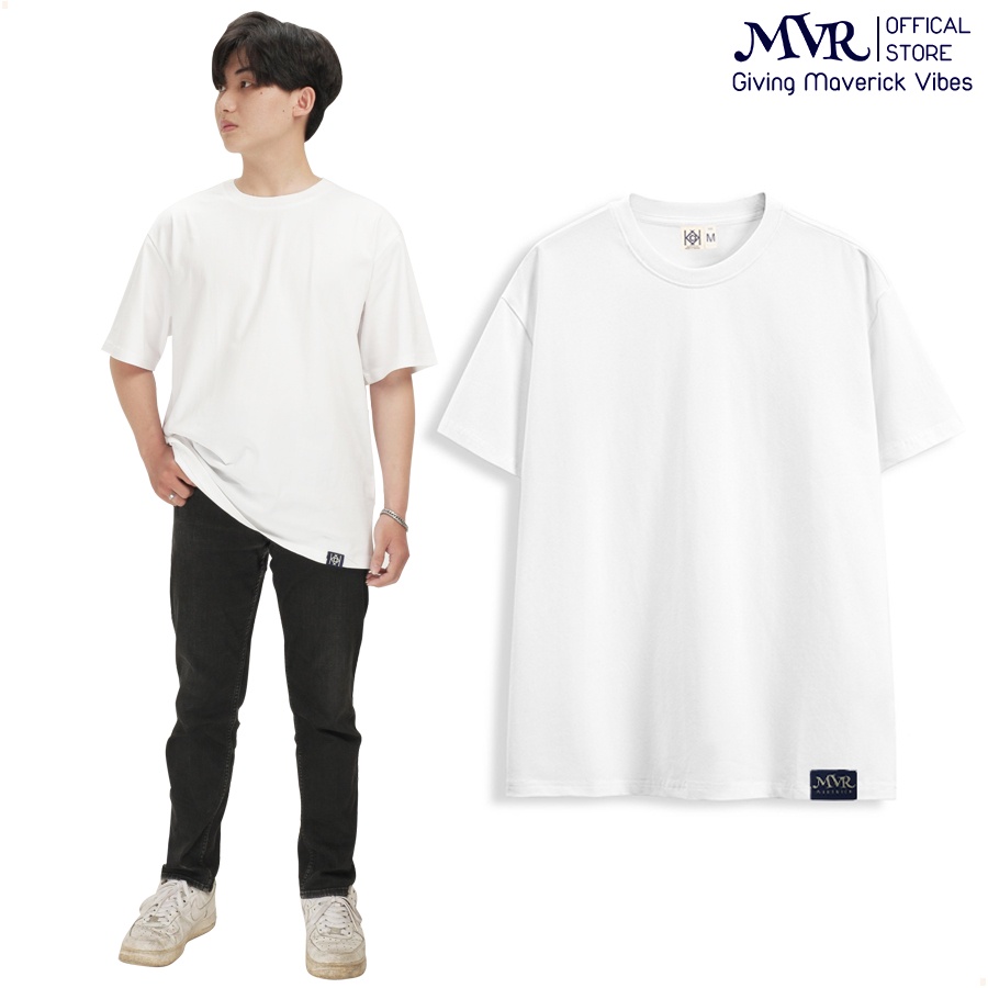 Áo Thun Trơn Basic Phông Cổ Tròn Cotton Nam Nữ Unisex Form Hàn Quốc Màu Vàng Nghệ Trắng Đen Kem Hàng Chính Hãng MVR