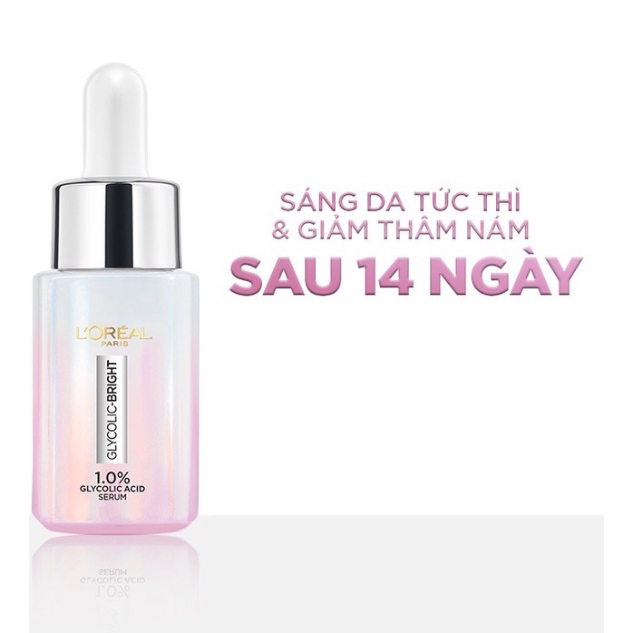 Bộ Serum và Kem đêm mini sáng da tức thì Glycolic Bright Loreal Paris