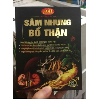 Viên Uống Sâm Nhung Bổ Thận Hộp 60 Viên Giúp Bồi Bổ Cơ Thể Khỏe Mạnh Tăng Cường Sinh Lý Hiệu Quả Cho Cả Nam Và Nữ