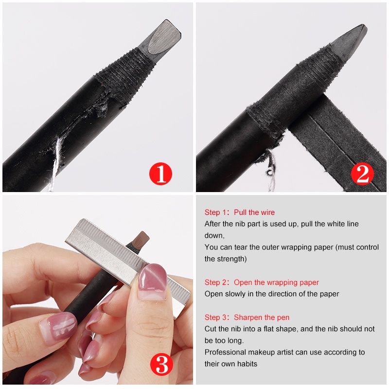 Bút chì kẻ lông mày GECOMO 9 màu không nhòe chống nước lâu dài tùy chọn