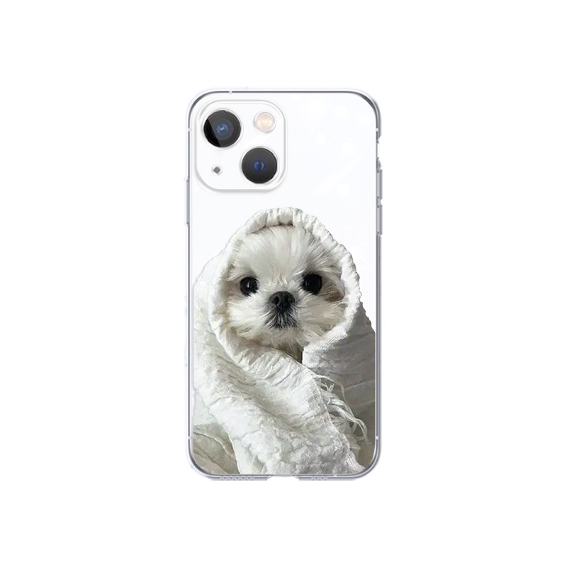 Ốp Điện Thoại Hình Chú Chó Dễ Thương Chống Sốc Cho Iphone 13 Pro 11 Pro Max Xr 6s 7 8 Plus 12 Mini 14 Pro Xs 14 Max