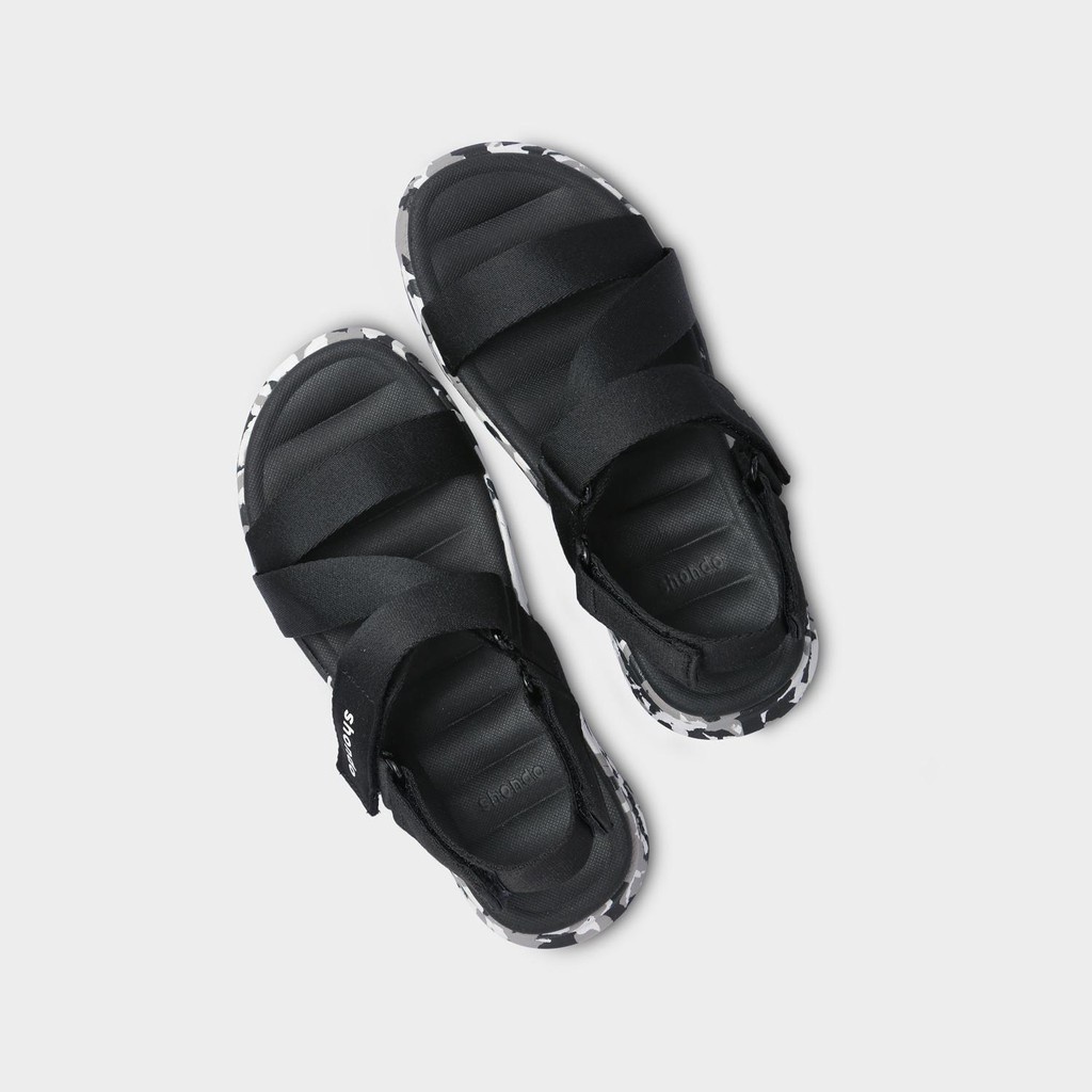 Giày sandal Shondo nam nữ F6 sport camo đen full F6S501
