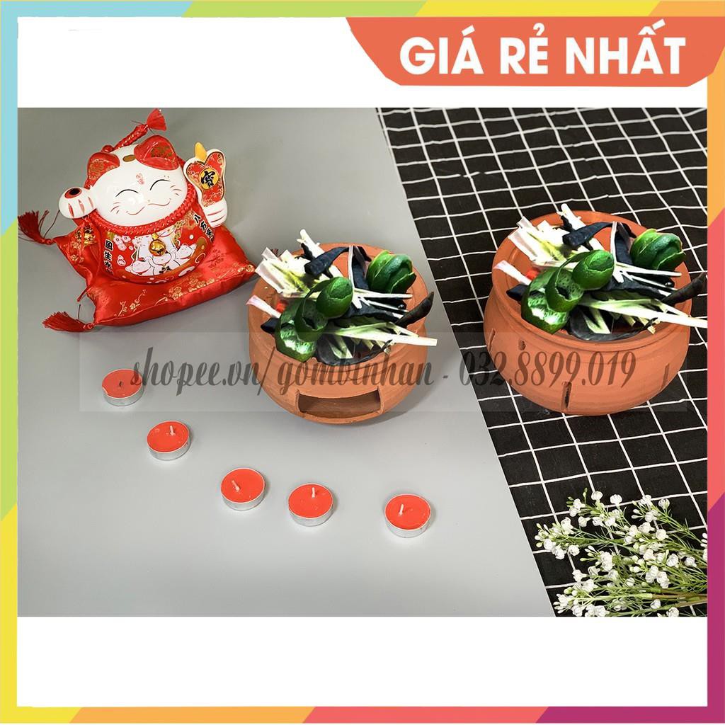 [Mã LIFEXANH03 giảm 10% đơn 500K] (Hot)Mua nồi đất bếp đốt xông bồ kết, chanh, xả tốt nhất - Tặng kèm 5 nến thơm đẹp!