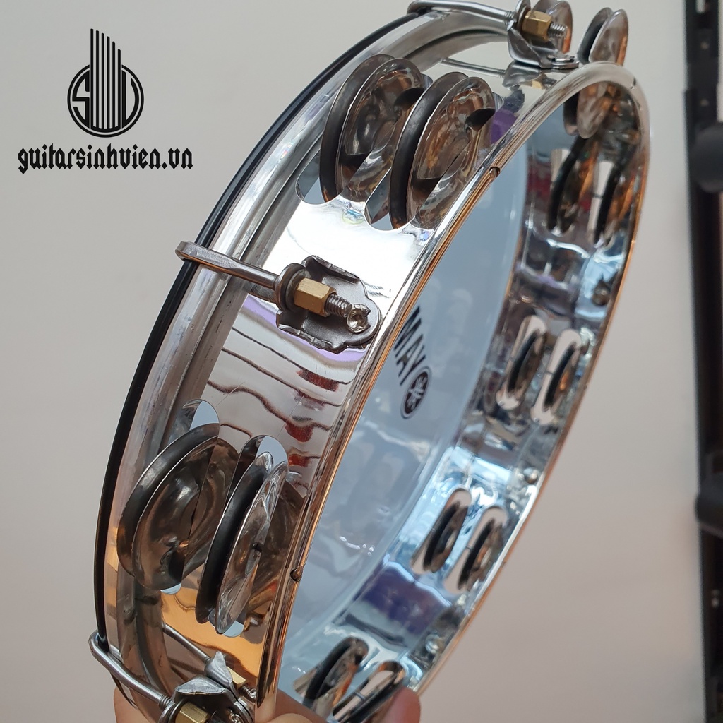 Trống gõ bo nhiều loại hót kèm bao da - Trống lắc tay - Tambourine ( lục lạc) yamaha - Tặng búa chỉnh