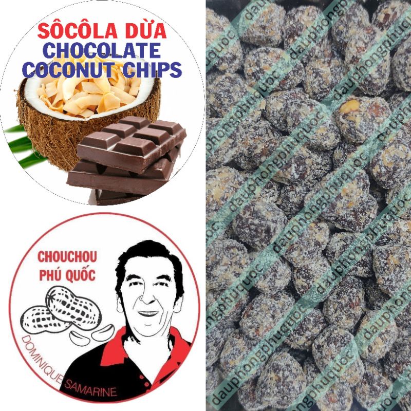 Đậu phộng socola - dừa CHOUCHOU PHÚ QUỐC ÔNG TÂY - hũ 500g